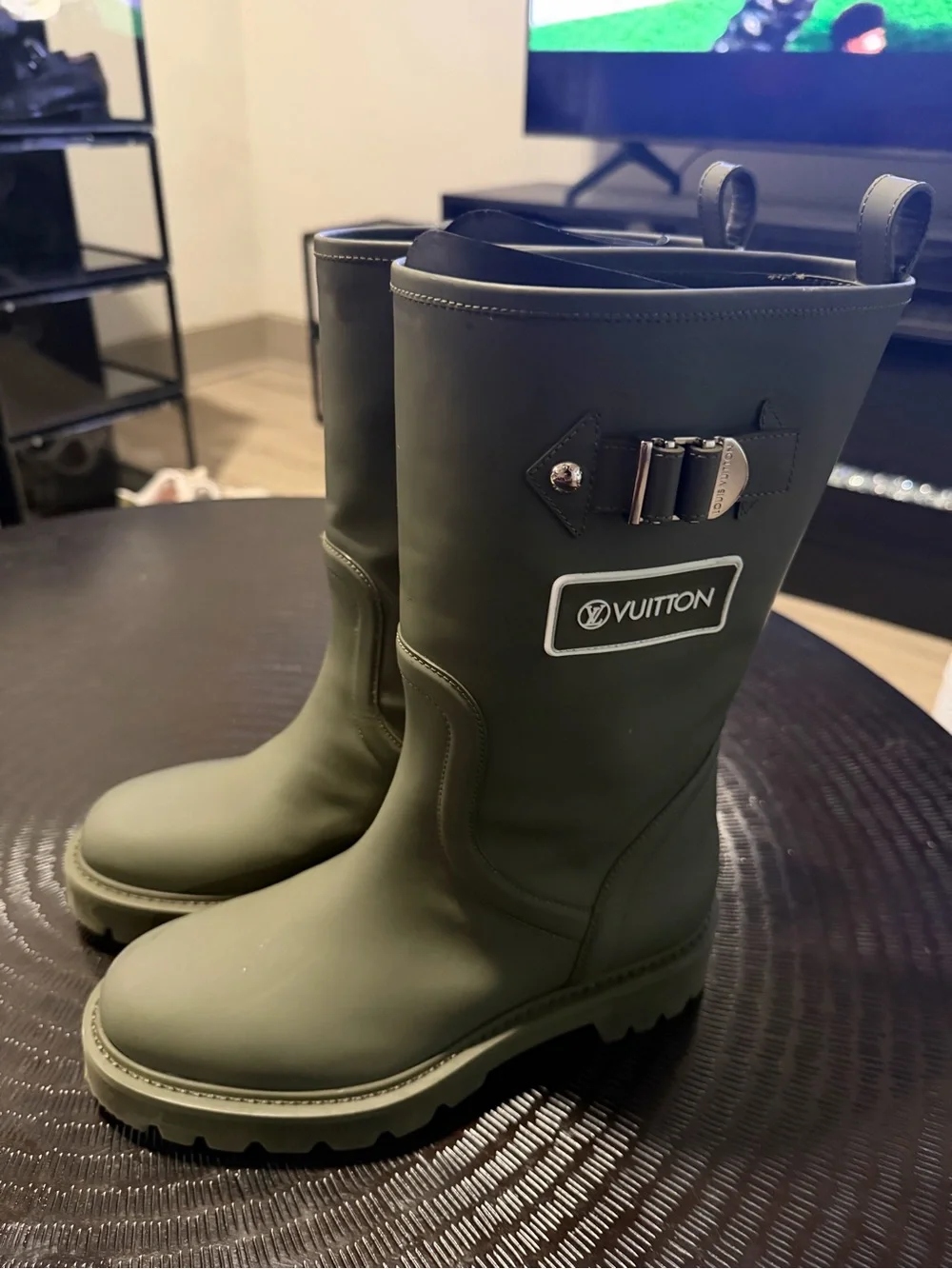 Louis Vuitton Rubber Territory Flat Half Boots